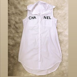Chanel letter long shirt (not an actual brand!!!)